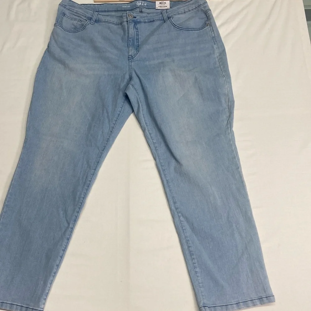 Style & Co Plus Size 22W Slim Leg Jean Mid-Rise - Picture 2 of 8